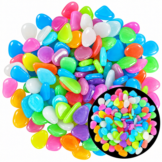 Multicolor Luminous Stones – Glow in the Dark Decorative Pebbles ✨