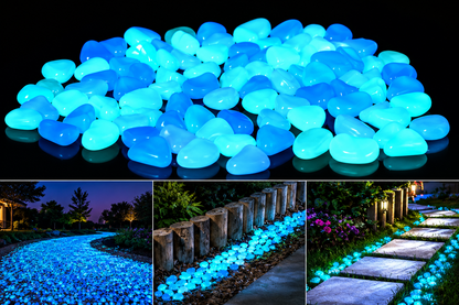 Multicolor Luminous Stones – Glow in the Dark Decorative Pebbles ✨